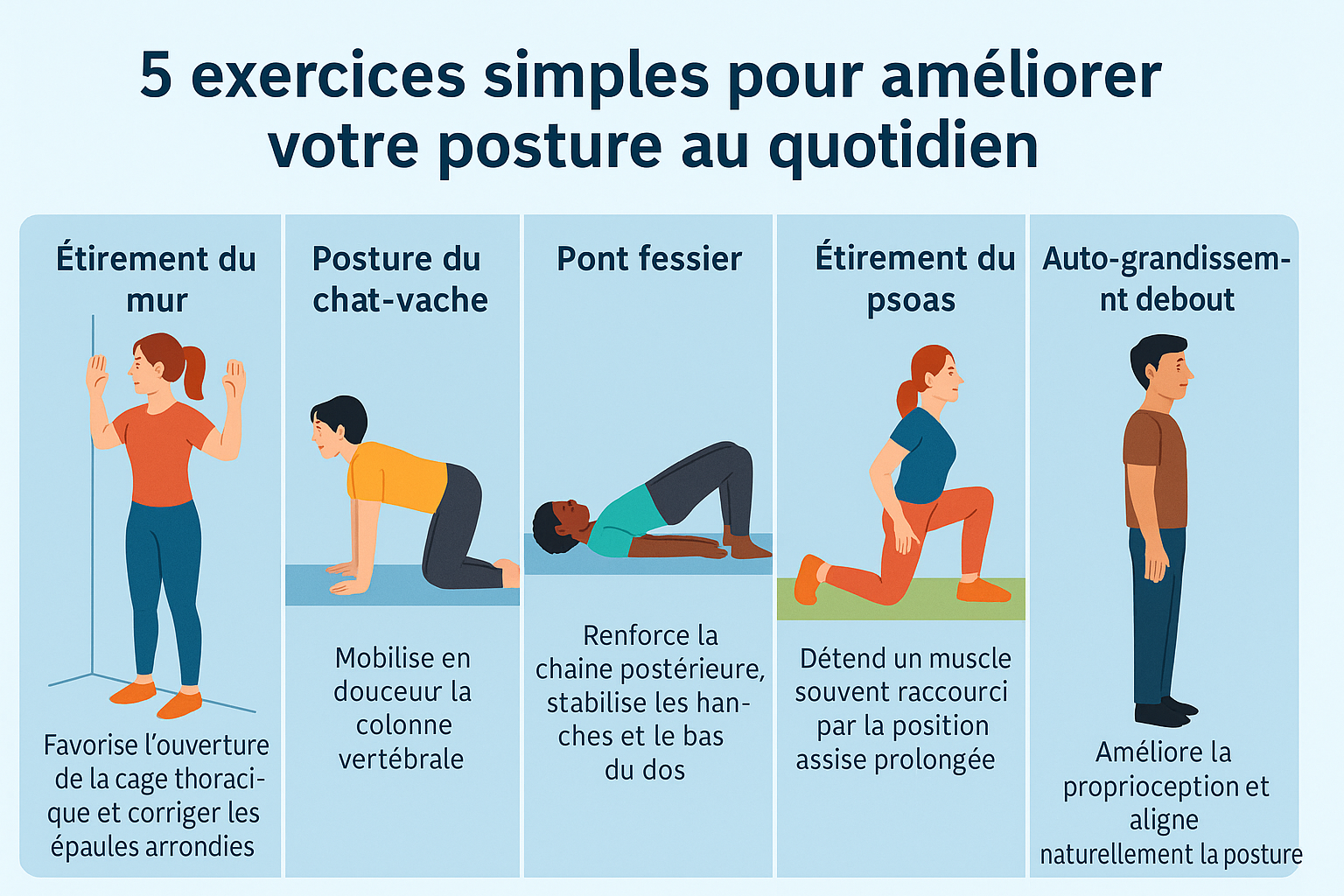 Image de :5 exercices simples pour améliorer votre posture au quotidien