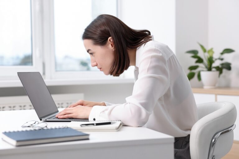 Image de :Douleurs cervicales : comment ajuster votre poste de travail efficacement